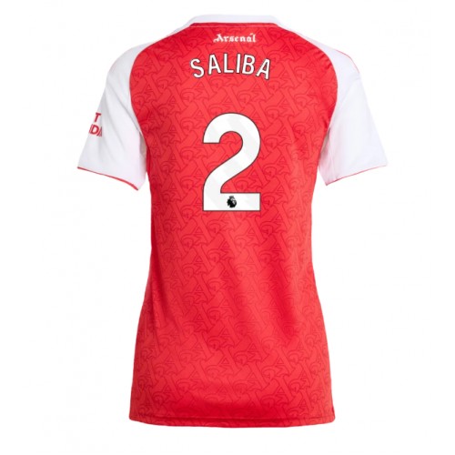 Ženski Nogometni dresi Arsenal William Saliba #2 Domači 2025-26 Kratek Rokav